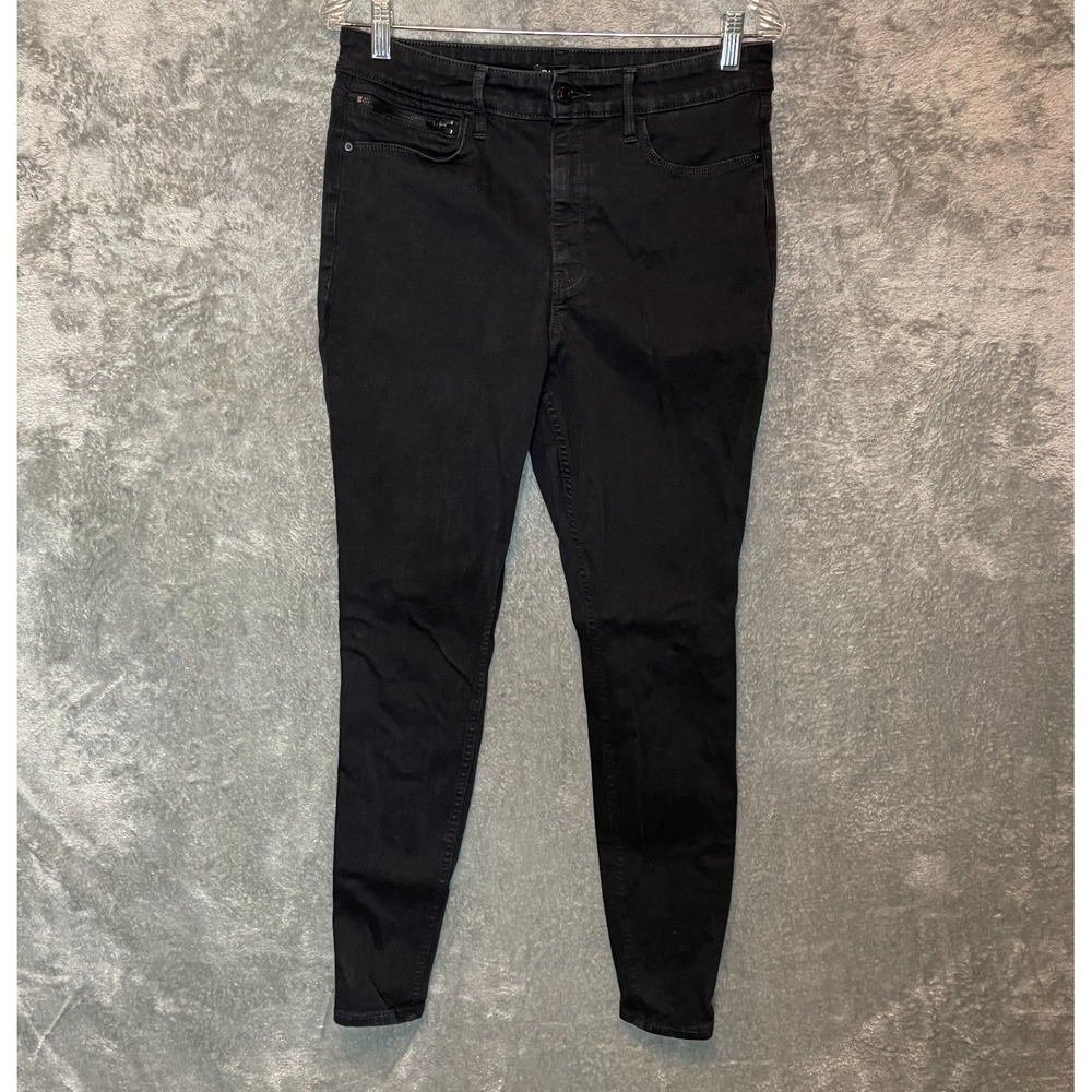 Athleta Women Sculptek High Rise Flex Ultra Stretch Slim Skinny Jean Black 12